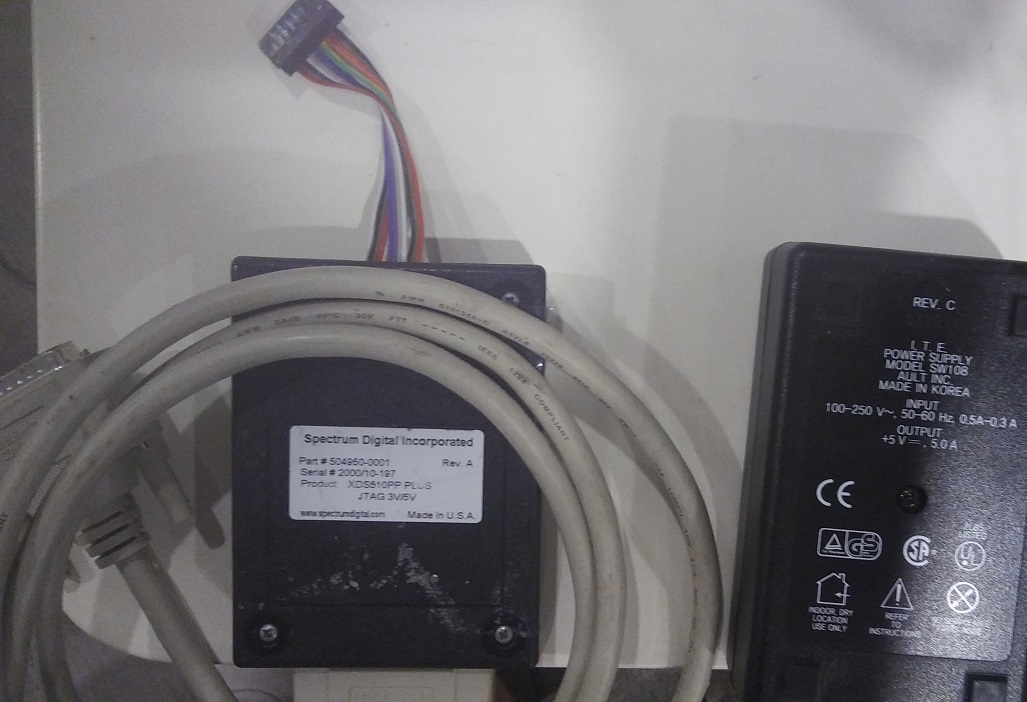 Spectrum Digital XDS510PP Plus JTAG emulator and power supply adapter