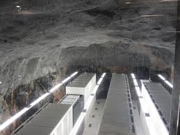 Server farm located in a cave