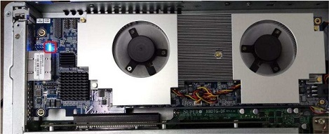 Full-size 64-core c66x PCIe card