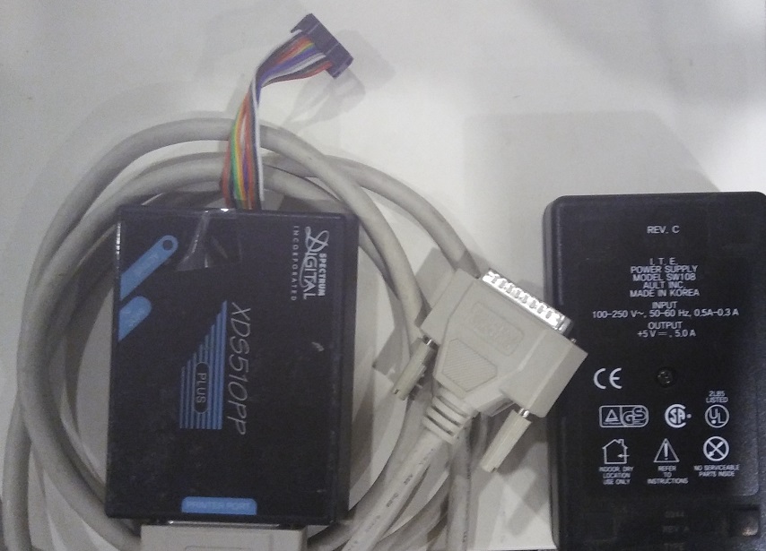 Spectrum Digital XDS510PP Plus JTAG emulator and power supply adapter