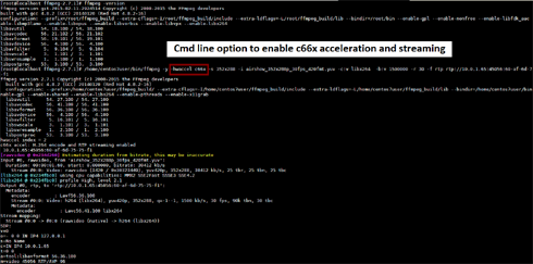 FFmpeg Accelerator / HPC card for servers.  FFmpeg command line interface