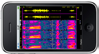 iPhone waveform display